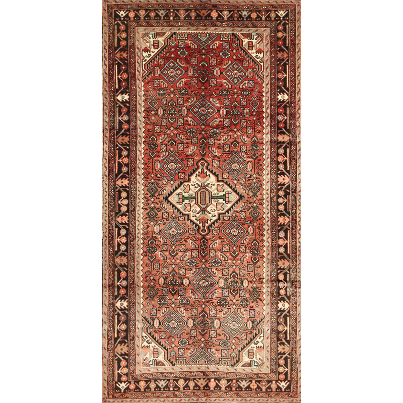 Tapis brun/noir/beige traditionnel, Rectangle 2 pi x 3 pi