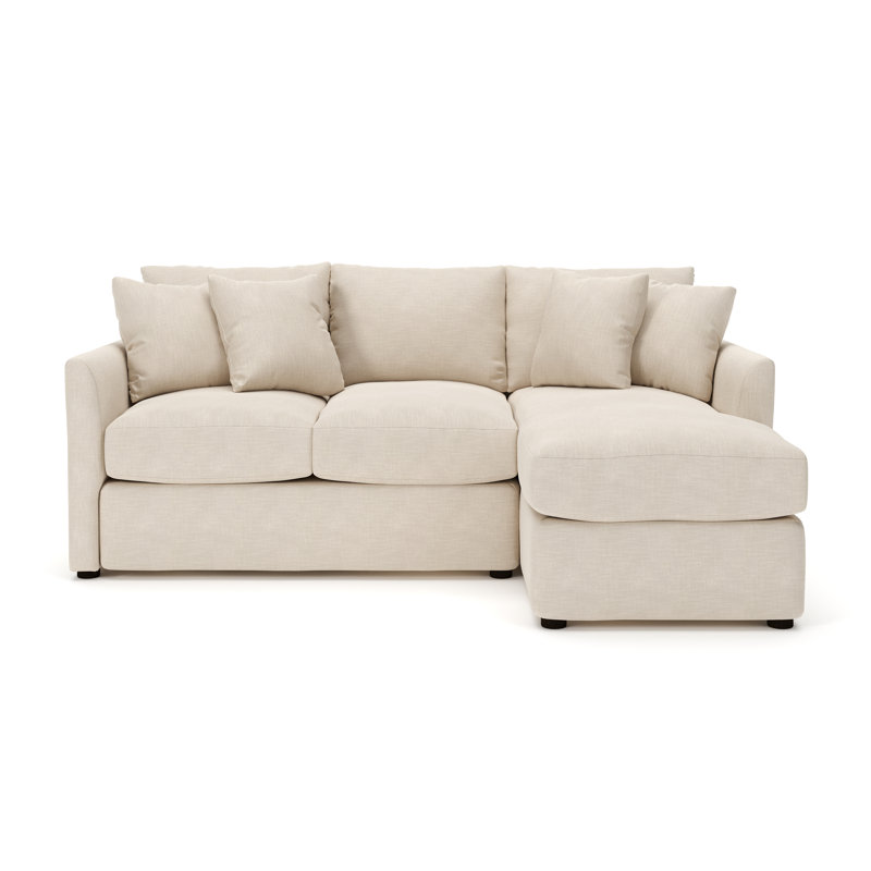 Cecelia Upholstered Sectional, Bayou Natural Canvas, Right Hand Facing