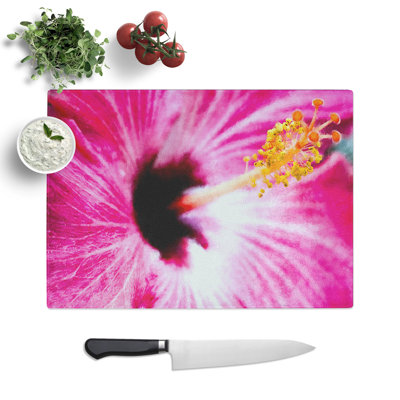 A Flower Painting Chopping Board