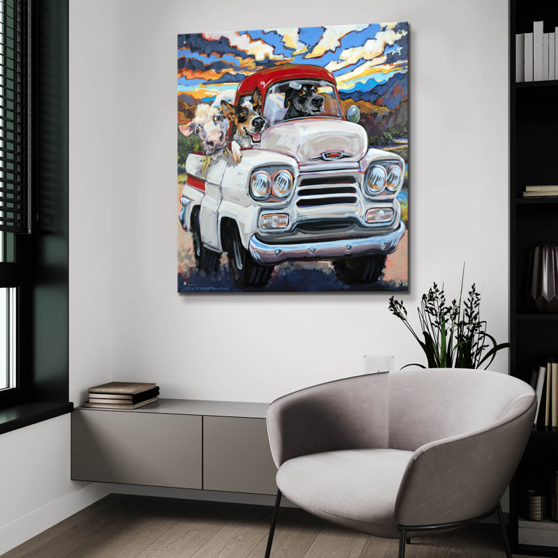 " Cattle Drive " by CR Townsend, 36" H x 36" W x 0.2" D