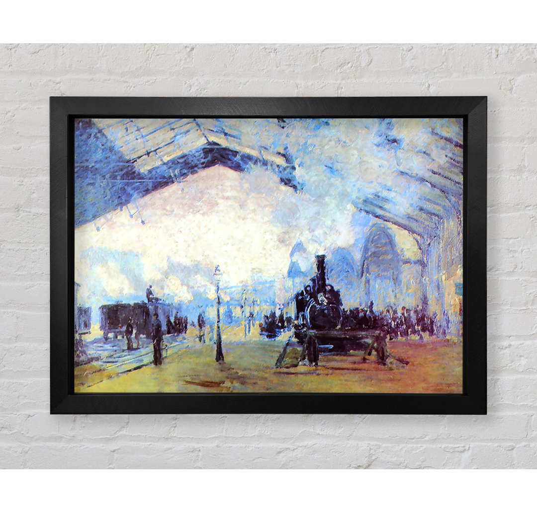 Monet Saint Lazare Bahnhof in Paris von Claude Monet - Einzelne Bilderrahmen Kunstdrucke