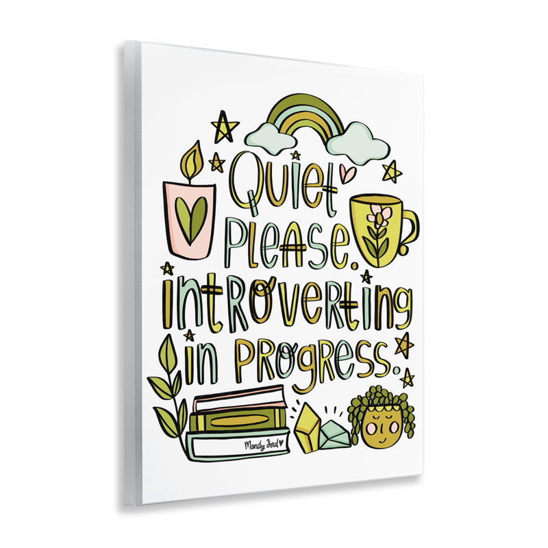 Introverting In Progress Wall Plaque, design by Mandy Ford Art + Illustration