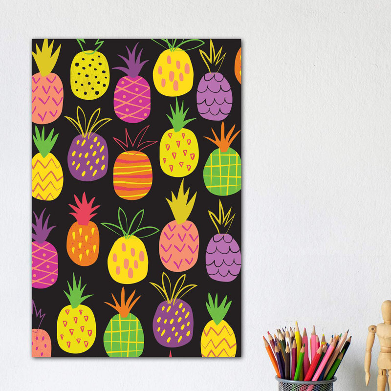 "Tutty Fruit" par Nina Seven - reproduction d'art, Toile tendue, Pas de tapis, H 48 po x l 32 po x P 1,5 po