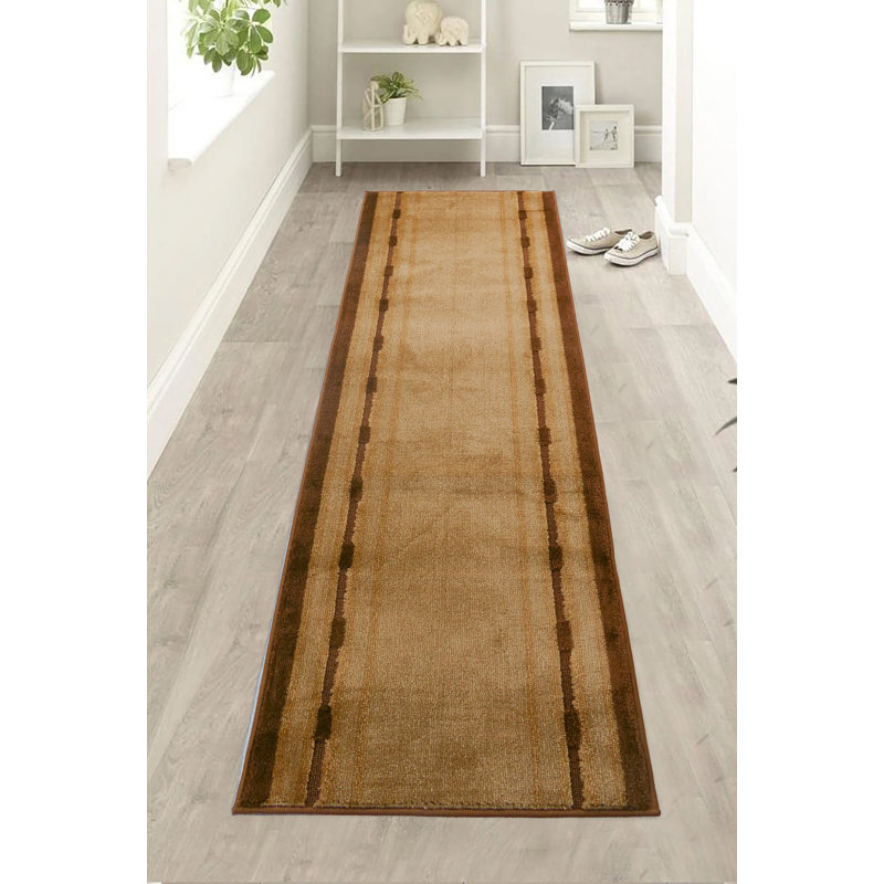 Tapis de couloir beige à poils longs et taille douce sur mesure, Tapis de couloir 2 pi 2 po x 11 pi
