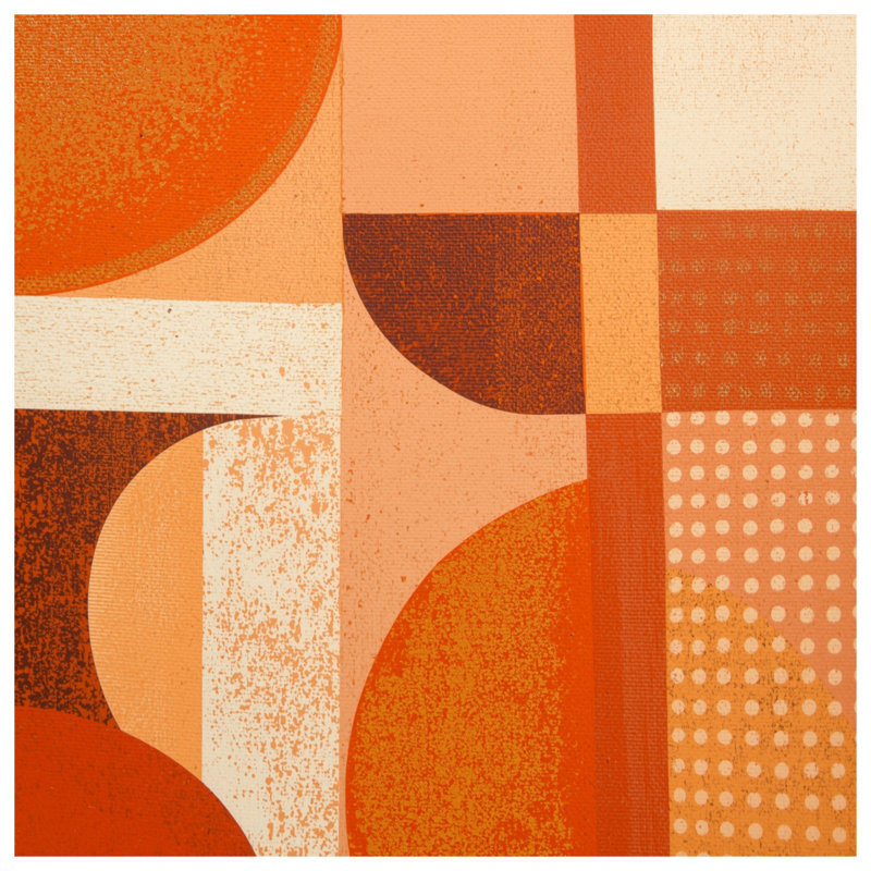 Coussins décoratifs à formes géométriques orange, 18 po x 18 po
