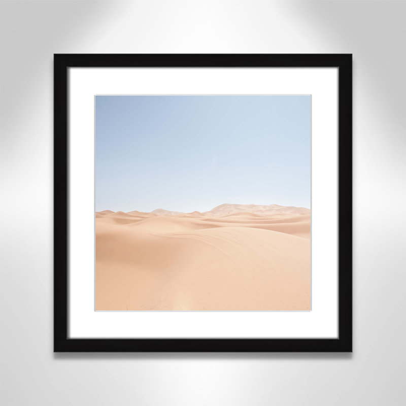 «Desert Serenity I Print» par Mark Eder, H 17 po x l 17 po x P 0,75 po, Cadre noir, Blanc