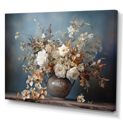 «Elegant Minimalisme Flower Vase In Every Season», reproduction sur toile