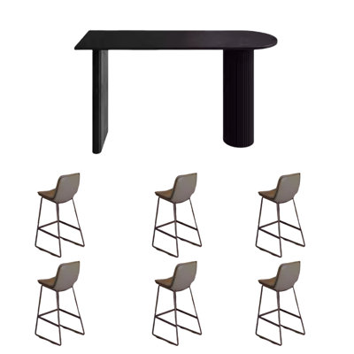 Solid wood bar table living room light luxury high