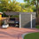 12x4ft 2-in-1 Lean To Shed With Attached Hardtop Gazebo