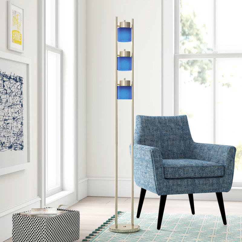 Lampe sur pied à branches 61 "Kreps, Bleu
