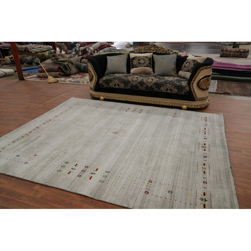 Wool Gabbeh Style Indian Area Rug 8x10