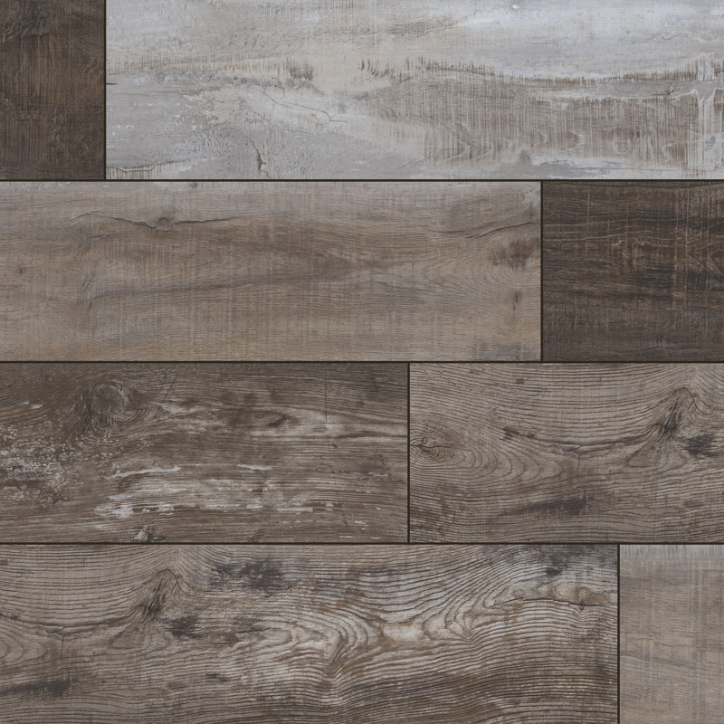 Plancher de vinyle de luxe imperméable Parkland Holloway Hearth 9 po x 60 po 5 mm 12 mil, Foyer Holloway