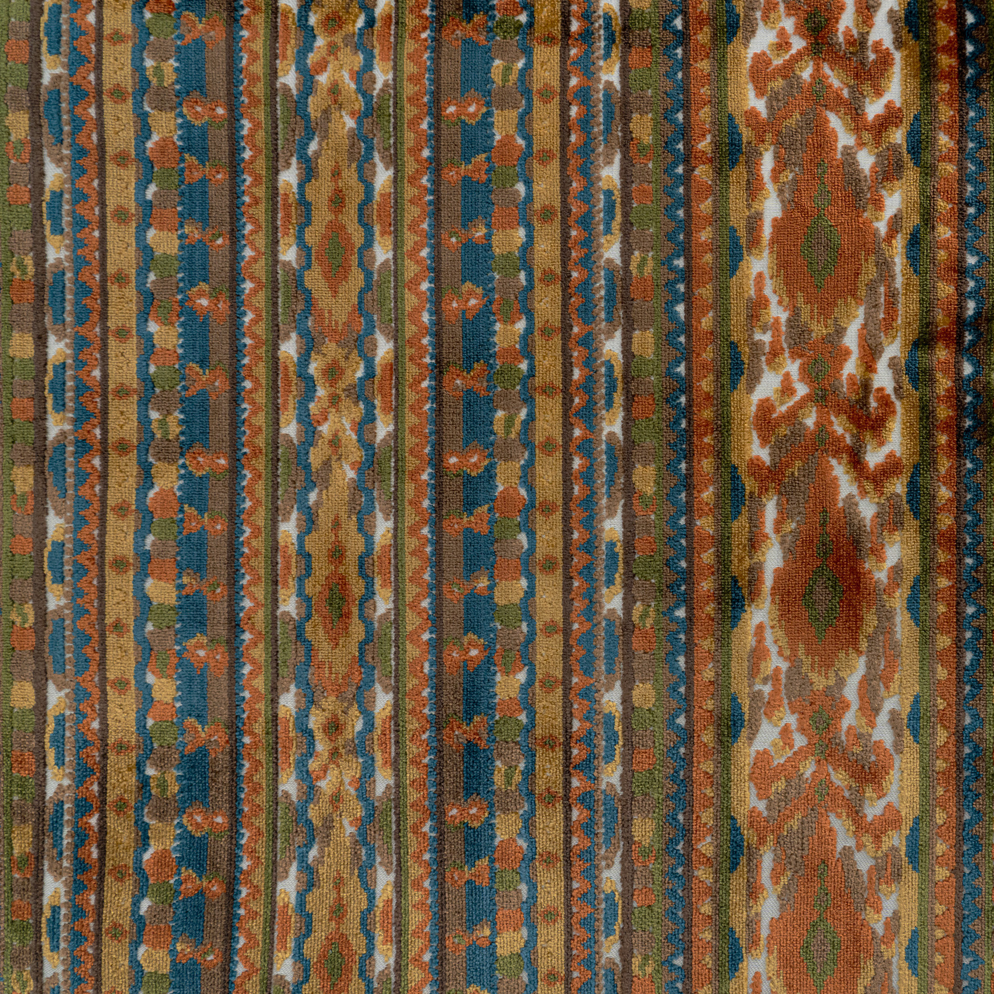 Top Fabric Sumatra Stripe Cut Velvet Upholstery Fabric | Wayfair