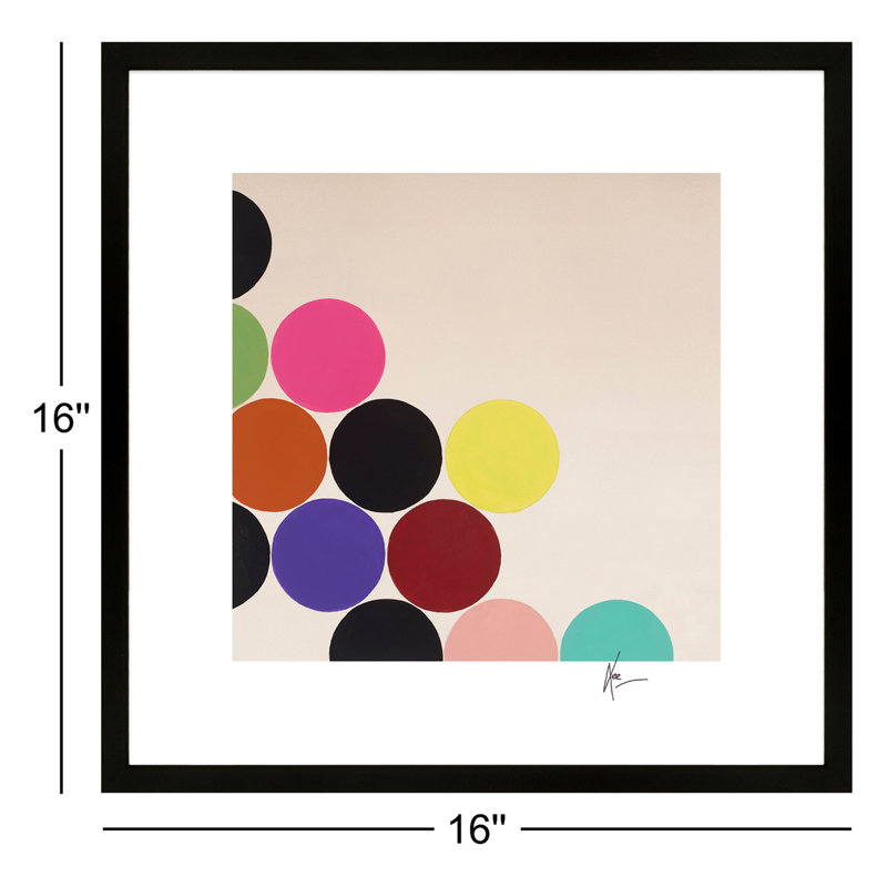 Joy Print by Lee Lessem, Black, 16" H x 16"