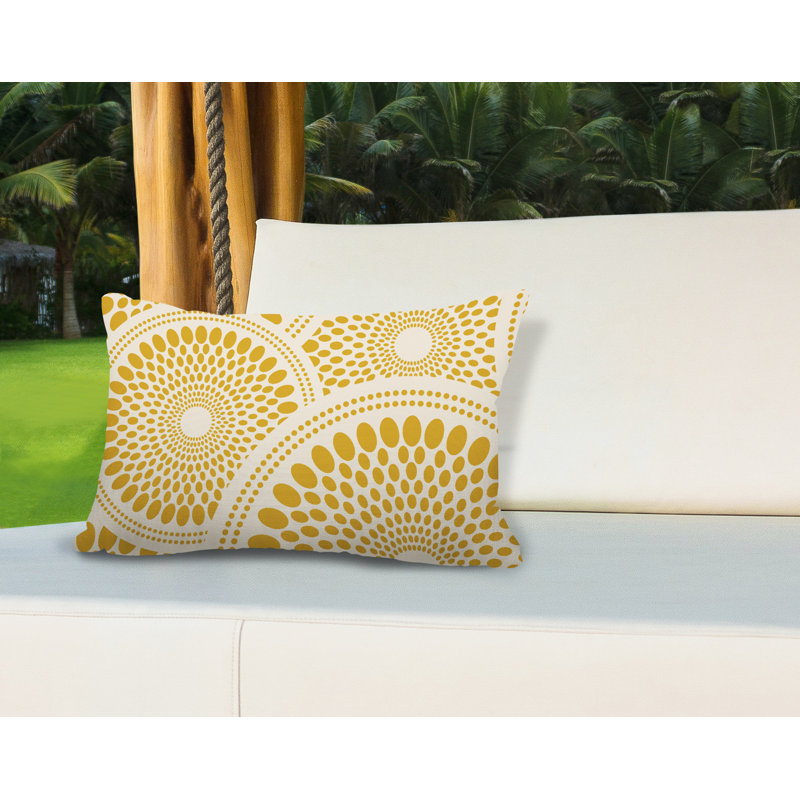Housse et insert de coussin rectangulaire d'extérieur Penn, Jaune