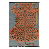 Burano Hand Knotted Wool Animal Print Area Rug