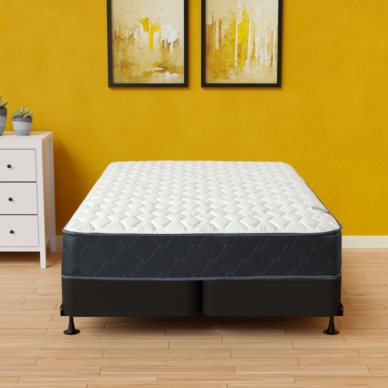 Shannan 9-Inch Medium Firm TightTop Single Sided Hybrid Mattress with Box Spring/Foundation, Twin, Low Profile (4")