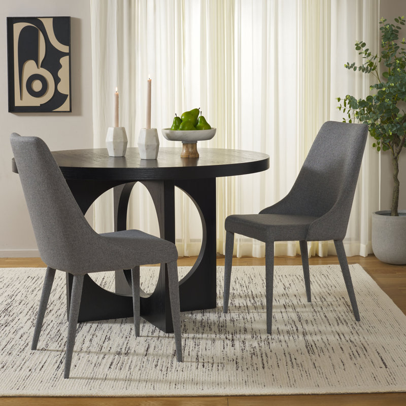 Chaise d'appoint rembourrée H 19,1 po Bohy, Lin gris