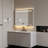 Led Lighted Fog-Free Mirror With Storage Shelf Wall-Mounted Waterproof