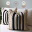 Housse de coussin en coton rayé