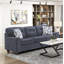 Mobilier de salon contemporain en bois et bleu