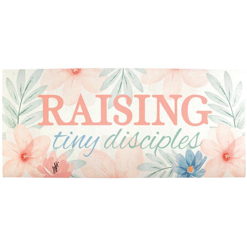 Doormat Insert Raising Tiny Disciples 22x10