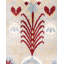 Tapis noué à la main de conception unique Ikat - ivoire, 9 pi 3 po x 12 pi 1 po