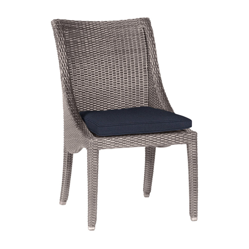 Chaise d'appoint Athena Woven - Huître, Welt, Lin marine, Huître