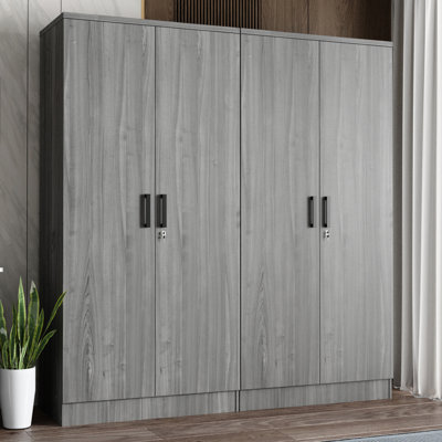 Double Wardrobe With 4 Slim Door! by Union Rustic