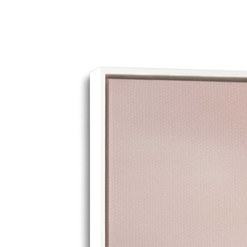 «Peach Tranquility», ensemble de 3 toiles encadrées, H 48,75 po x l 98,25 po x P 1,75 po, Cadre flottant blanc opaque