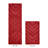 Annaclara Premium 100% Cotton 1990 GSM 2-Piece Tufted Chevron Bath Rug Set with Non-Slip Spray Latex Backing, OEKO-TEX® Certified, Super Absorbent and Machine Washable, Red-122444787-122444781