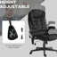 Fauteuil de massage avec chaleur, rembourré, dossier inclinable, siège réglable, chaleur et hauteur massantes noires, velours