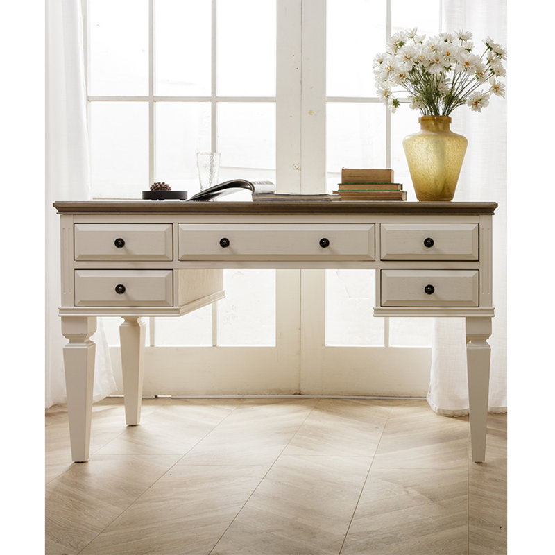 Solid wood desk, 31.5" H x 59.06" W x 27.56" D