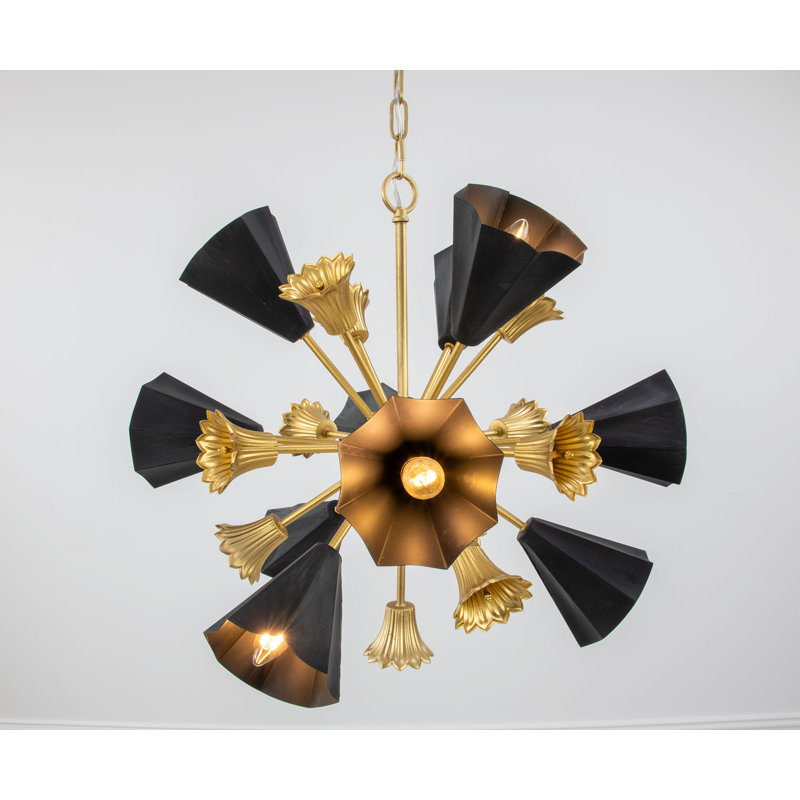 Donatello 10 - Light Chandelier, Gold/Black
