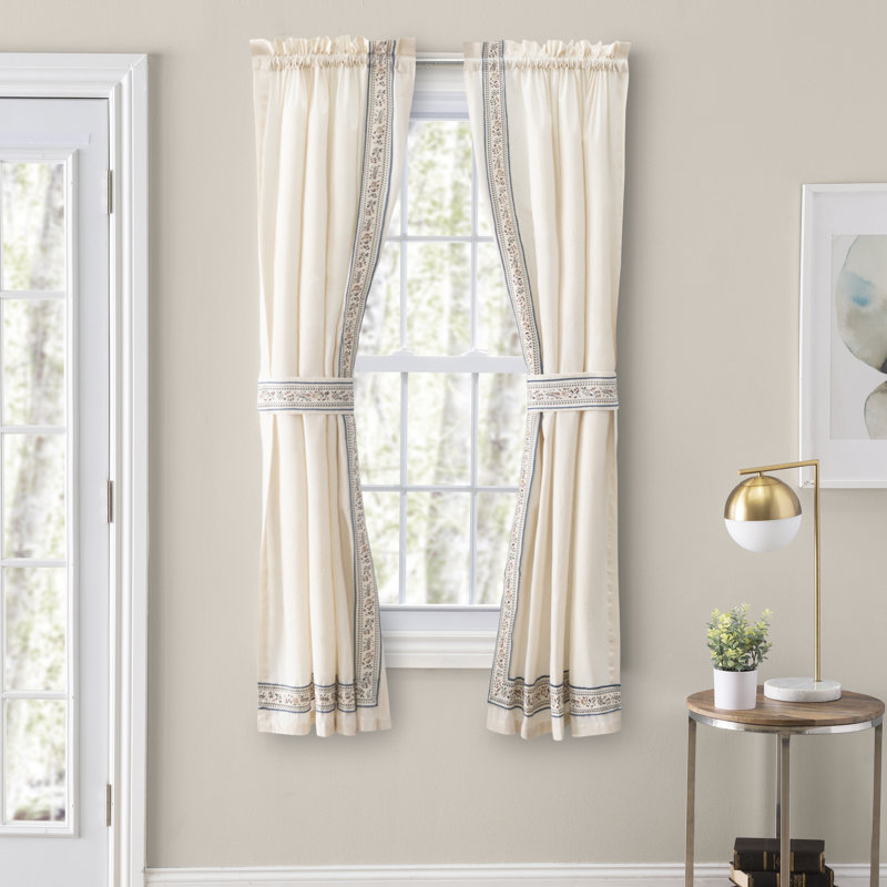 Cotton Room Darkening Curtain Pair, 35" W x 72" L