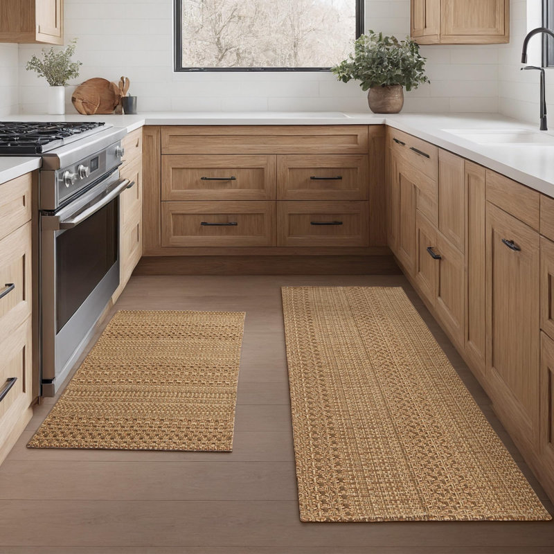 Kitchen Mats For Floor, Kitchen Rugs, Machine Washable Mats 20"X30"+20"X48" Boho Style, Anti-Skid TPR Backing For Kitchen, Non-Slip, Durable