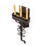 Rustic Lodge 3 - Light Candle Wall Light