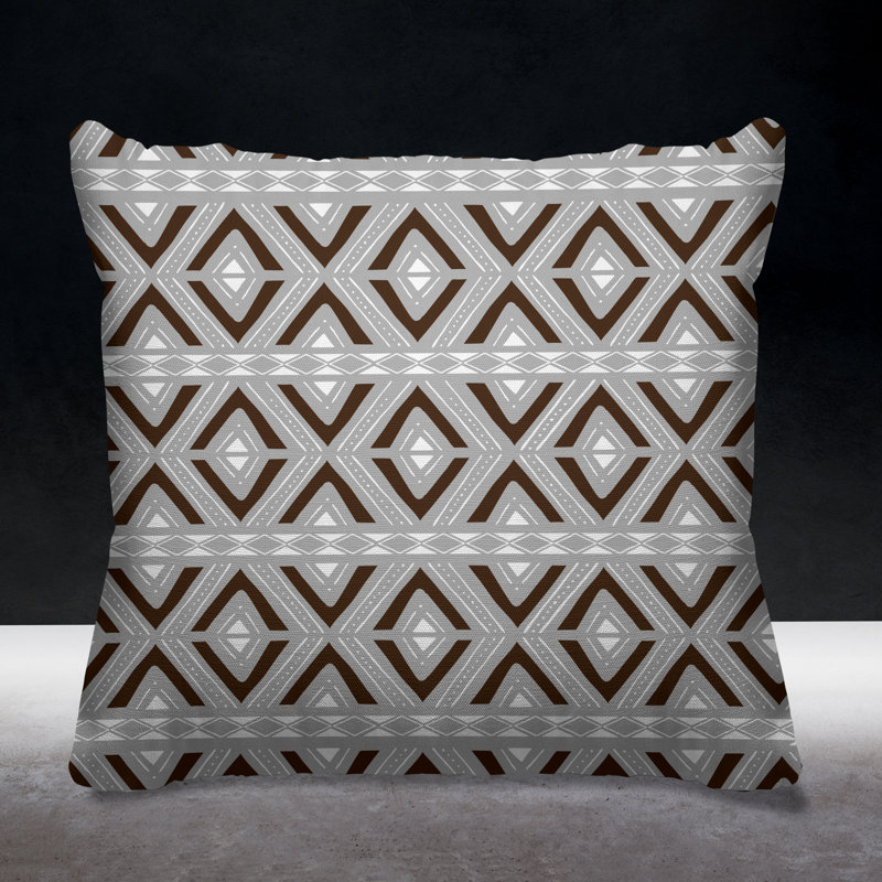 Housse de coussin d'extérieur carré et insert, L 15 po x H 15 po, Gris