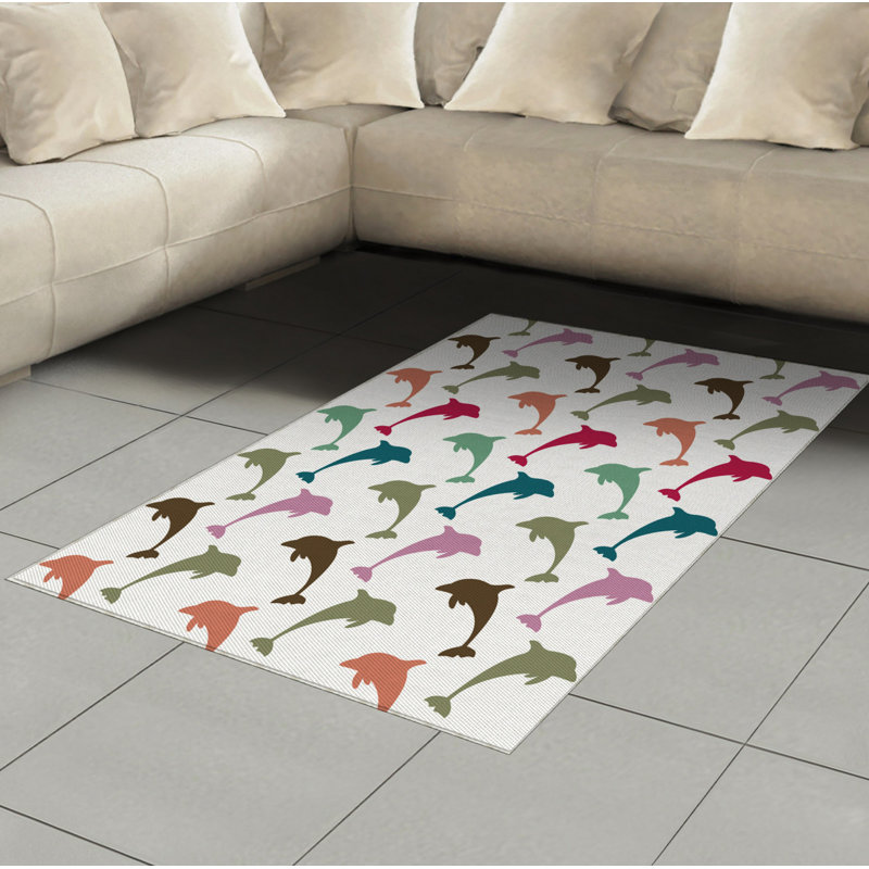 Animal High Density Long Fiber Poly Threads Decorative Area Rug Carpet, Rectangle 4' x 5'8"