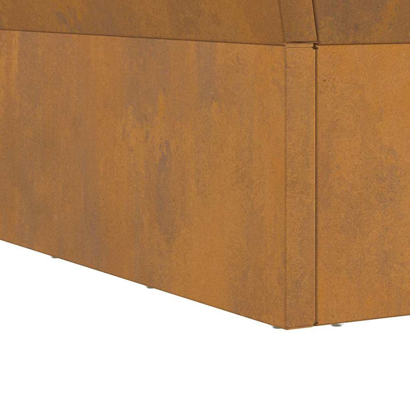 Metal Fire Pit, 35cm H x 40cm W x 40cm D, Brown