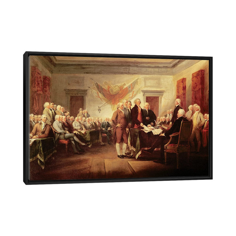 «Declaration of Independence, c.1817 US Capitol Collection», impression sur toile, H 18 po x l 26 po x P 1,5 po, Pas de tapis