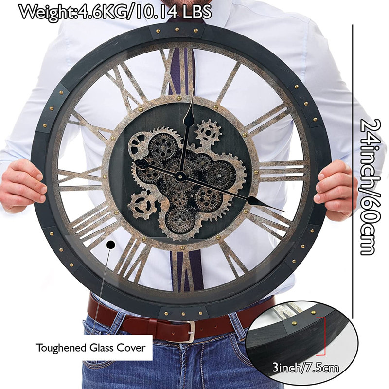 Jauwana Solid Wood Wall Clock