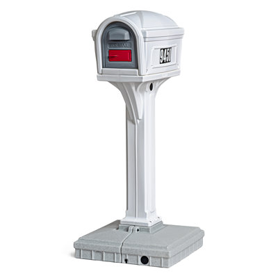 Dig Free Easy Up Classic Mailbox (white/white)