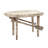 Cates Wood Distressed Boat Shaped Tray Top Side End White Accent Table with Oar Detailed Legs