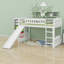 Lit mezzanine pour enfants avec glissade et échelle de sécurité robuste