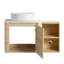 Meuble-lavabo mural 36 po avec lavabo d'art en céramique et tablettes de rangement 36 po