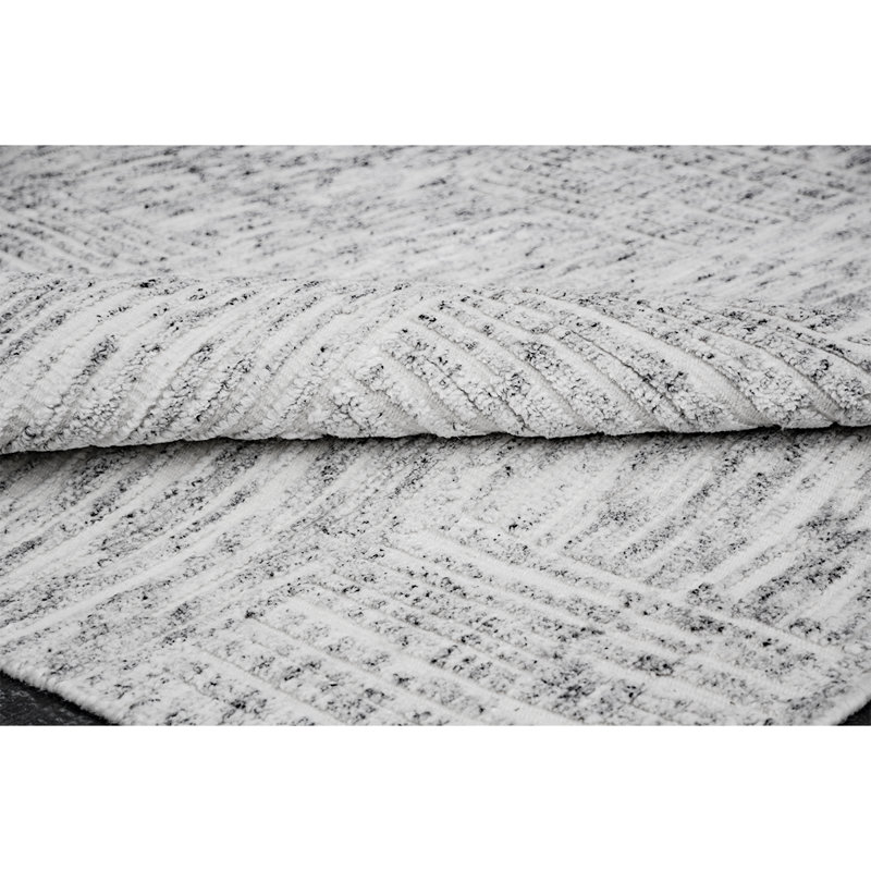 Wool Area Rug in Gray, Rectangle 6' x 9'