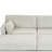 Bentura Oversized Upholstered Sea Salt Grey Corduroy Modular Sleeper Sofa Bed Lounge Modular Sofa with Armrests & Throw Pillows-1367300671