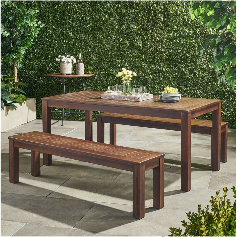 Table et banc d'extérieur pour cour