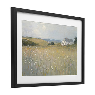 «Homes in the Hills», impression sous verre encadrée, design par Petal Prints Design